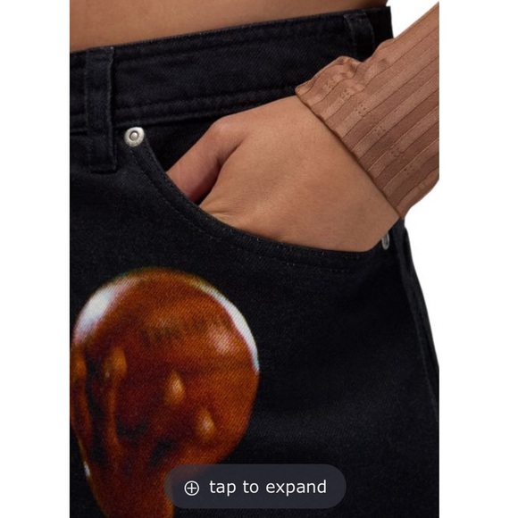 AIR JORDAN Stylish Black Graphic Skirt Midi /Small - Picture 4 of 9